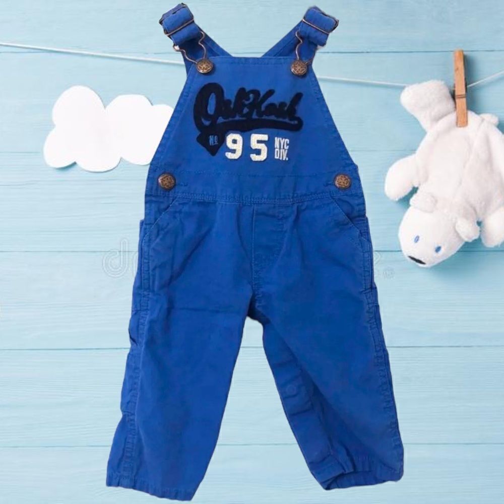 OshKosh Blue Baby Overalls Size 3-6 Months - Picture 1 of 4